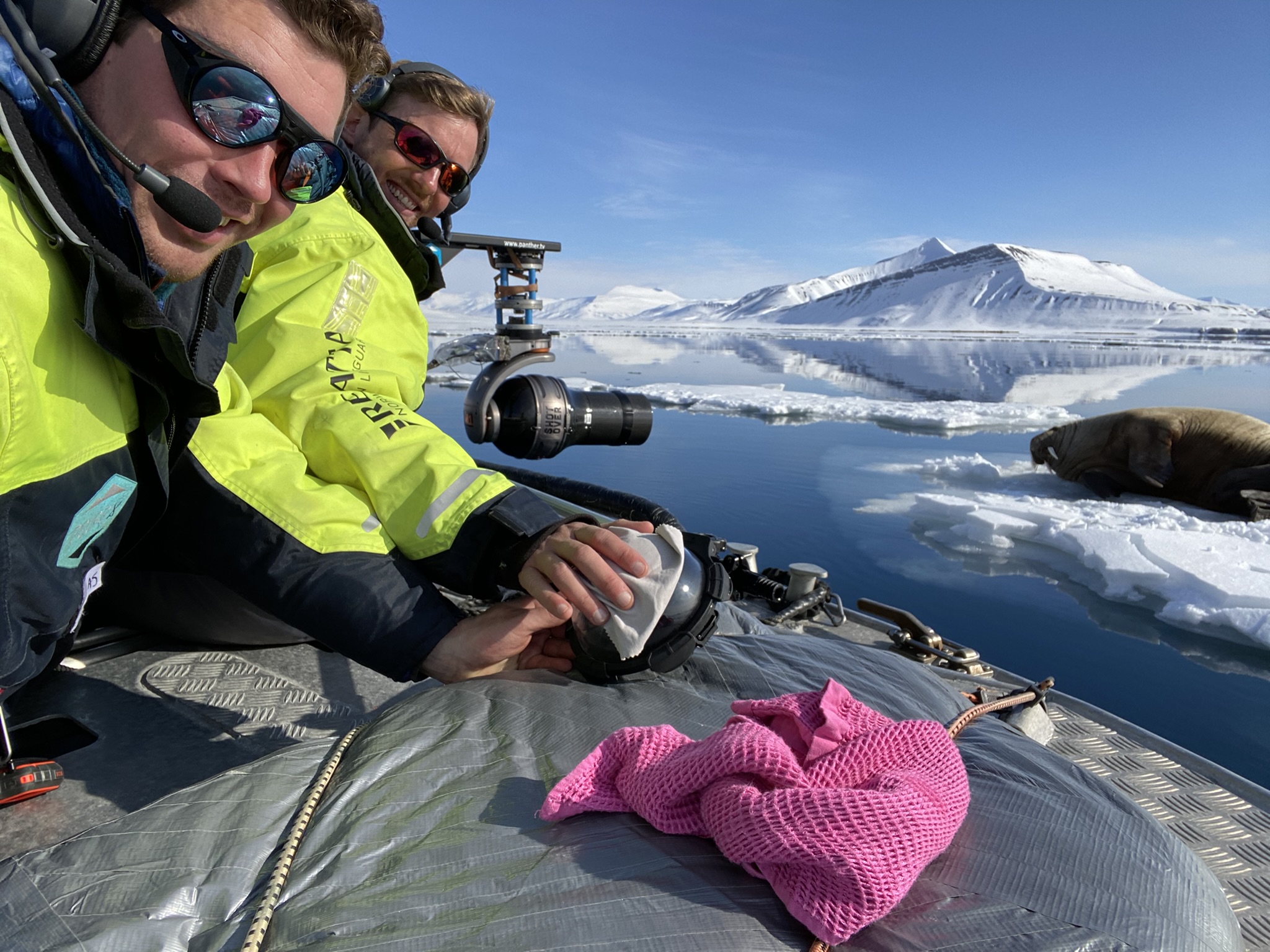 The Earthsounds crew on location in Svalbard